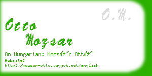 otto mozsar business card